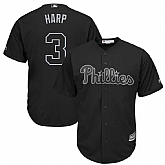 Phillies 3 Bryce Harper Harp Black 2019 Players' Weekend Player Jersey Dzhi,baseball caps,new era cap wholesale,wholesale hats
